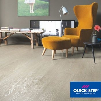 Ламинат Quick step Desire Дуб светло-серый серебристый 32кл. Фаска:нет зам.Uniclic